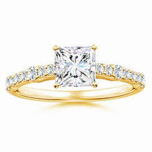 Lab-Grown Solitaire Princess Cut Diamond Engagement Ring