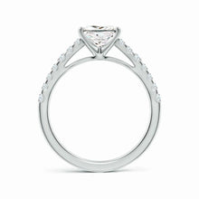 Lab-Grown Solitaire Princess Cut Diamond Engagement Ring