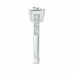 Load image into Gallery viewer, Lab-Grown Princess Cut Diamond Solitaire Ring with Milgrain Detailing

