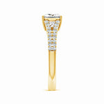 Load image into Gallery viewer, Lab-Grown Solitaire Princess-Cut Diamond Split Shank Engagement Ring
