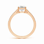 Load image into Gallery viewer, Lab-Grown Solitaire Princess-Cut Diamond Split Shank Engagement Ring
