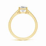 Load image into Gallery viewer, Lab-Grown Solitaire Princess-Cut Diamond Split Shank Engagement Ring
