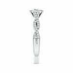Load image into Gallery viewer, Lab-Grown Peg Head Princess-Cut Diamond Twist Shank Engagement Ring
