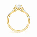Load image into Gallery viewer, Lab-Grown Peg Head Princess-Cut Diamond Twist Shank Engagement Ring
