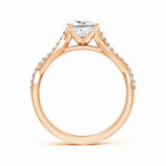 Load image into Gallery viewer, Lab-Grown Peg Head Princess-Cut Diamond Twist Shank Engagement Ring
