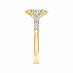 Load image into Gallery viewer, Lab-Grown Solitaire Marquise Diamond Graduated Engagement Ring
