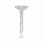 Load image into Gallery viewer, Lab-Grown Solitaire Marquise Diamond Graduated Engagement Ring
