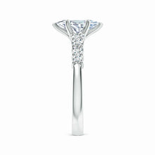 Lab-Grown Solitaire Marquise Diamond Graduated Engagement Ring