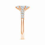 Load image into Gallery viewer, Lab-Grown Solitaire Marquise Diamond Graduated Engagement Ring

