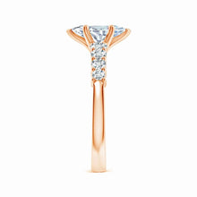 Lab-Grown Solitaire Marquise Diamond Graduated Engagement Ring
