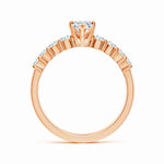 Load image into Gallery viewer, Lab-Grown Solitaire Marquise Diamond Graduated Engagement Ring
