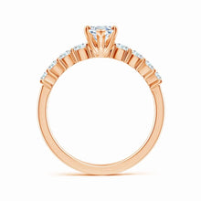 Lab-Grown Solitaire Marquise Diamond Graduated Engagement Ring
