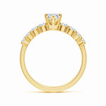 Load image into Gallery viewer, Lab-Grown Solitaire Marquise Diamond Graduated Engagement Ring
