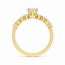 Lab-Grown Solitaire Marquise Diamond Graduated Engagement Ring