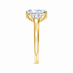Load image into Gallery viewer, Emerald-Cut and Trapezoid Lab-Grown Diamond Hidden Halo Engagement Ring
