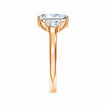 Load image into Gallery viewer, Emerald-Cut and Trapezoid Lab-Grown Diamond Hidden Halo Engagement Ring
