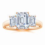 Load image into Gallery viewer, Lab-Grown Emerald-Cut Diamond Three Stone Ring
