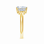 Load image into Gallery viewer, Lab-Grown Emerald-Cut Diamond Three Stone Ring

