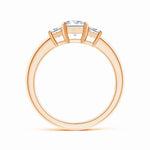Load image into Gallery viewer, Lab-Grown Emerald-Cut and Trapezoid Diamond Three Stone Ring
