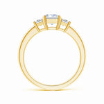 Load image into Gallery viewer, Lab-Grown Emerald-Cut and Trapezoid Diamond Three Stone Ring
