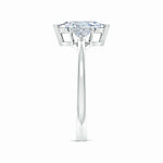 Load image into Gallery viewer, IGI Certified Lab-Grown Marquise and Trillion Diamond Three Stone Reverse Tapered Shank Engagement Ring
