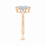 Load image into Gallery viewer, IGI Certified Lab-Grown Marquise and Trillion Diamond Three Stone Reverse Tapered Shank Engagement Ring
