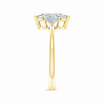 Load image into Gallery viewer, IGI Certified Lab-Grown Marquise and Trillion Diamond Three Stone Reverse Tapered Shank Engagement Ring
