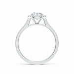Load image into Gallery viewer, Prong-Set Round Lab-Grown Diamond Halo Twin Row Ring with Accents
