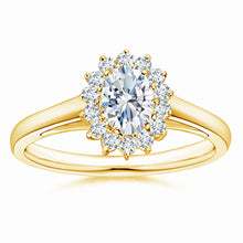 Lab-Grown Diamond Curved Floral Ring