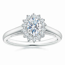 Lab-Grown Diamond Curved Floral Ring