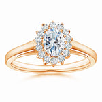 Load image into Gallery viewer, Lab-Grown Diamond Curved Floral Ring
