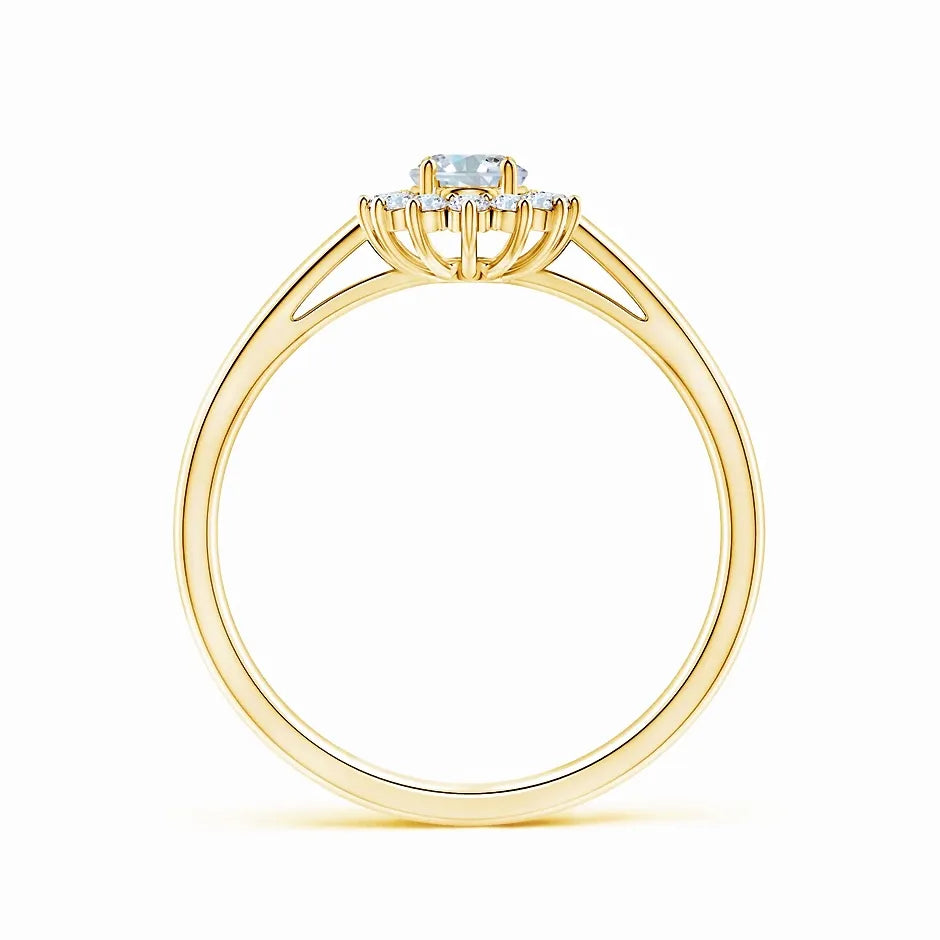 Lab-Grown Diamond Curved Floral Ring