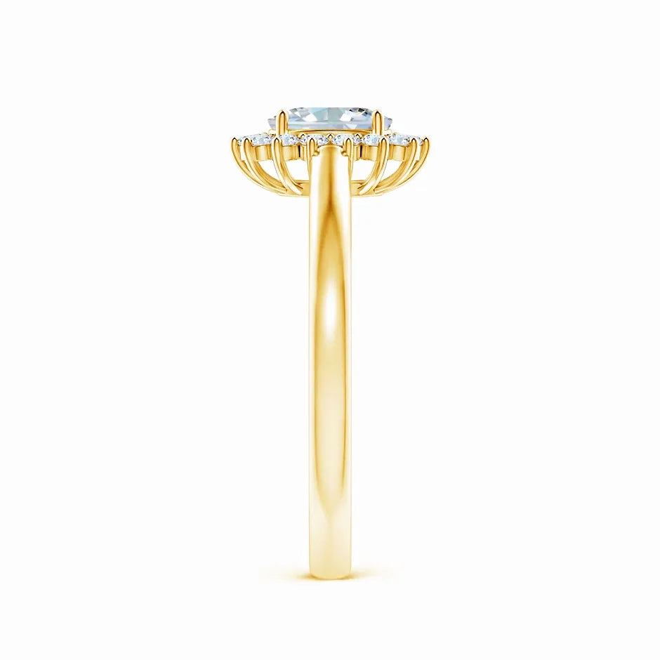Lab-Grown Diamond Curved Floral Ring