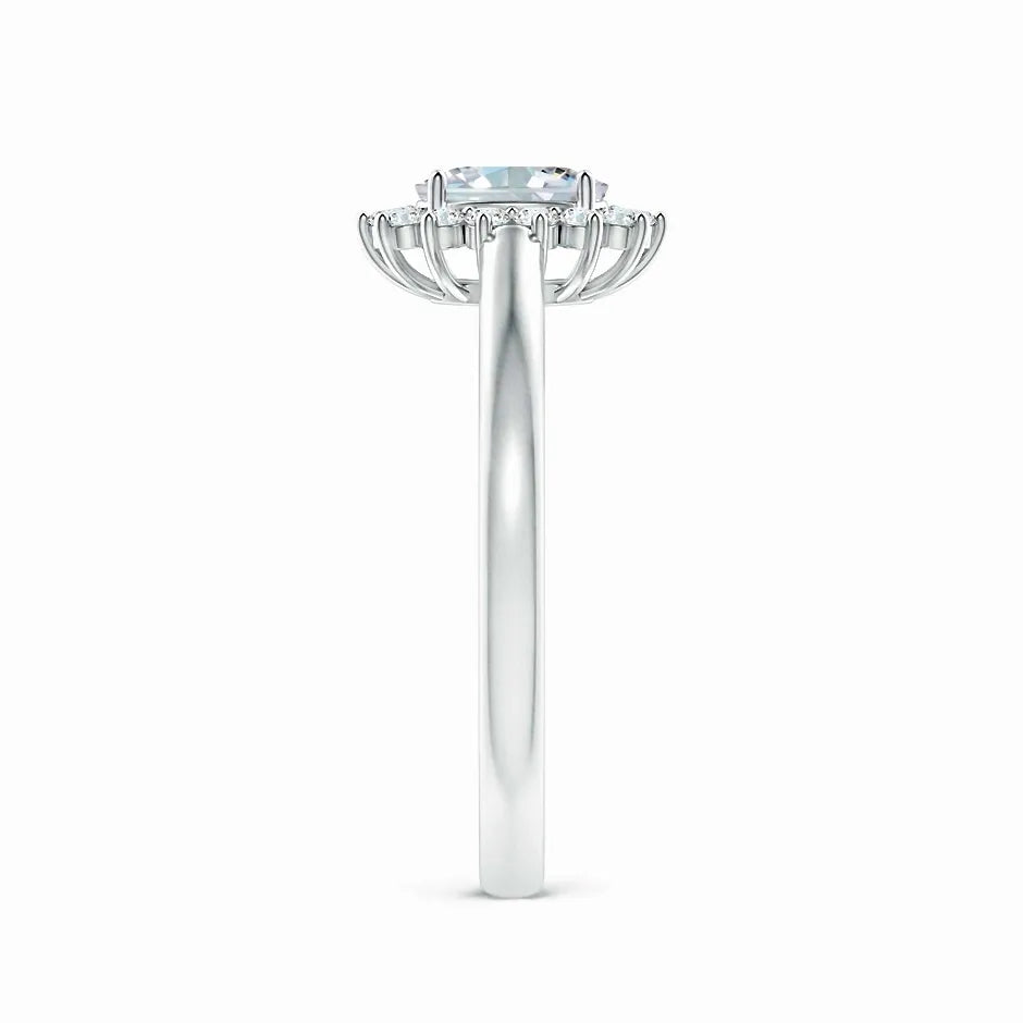 Lab-Grown Diamond Curved Floral Ring
