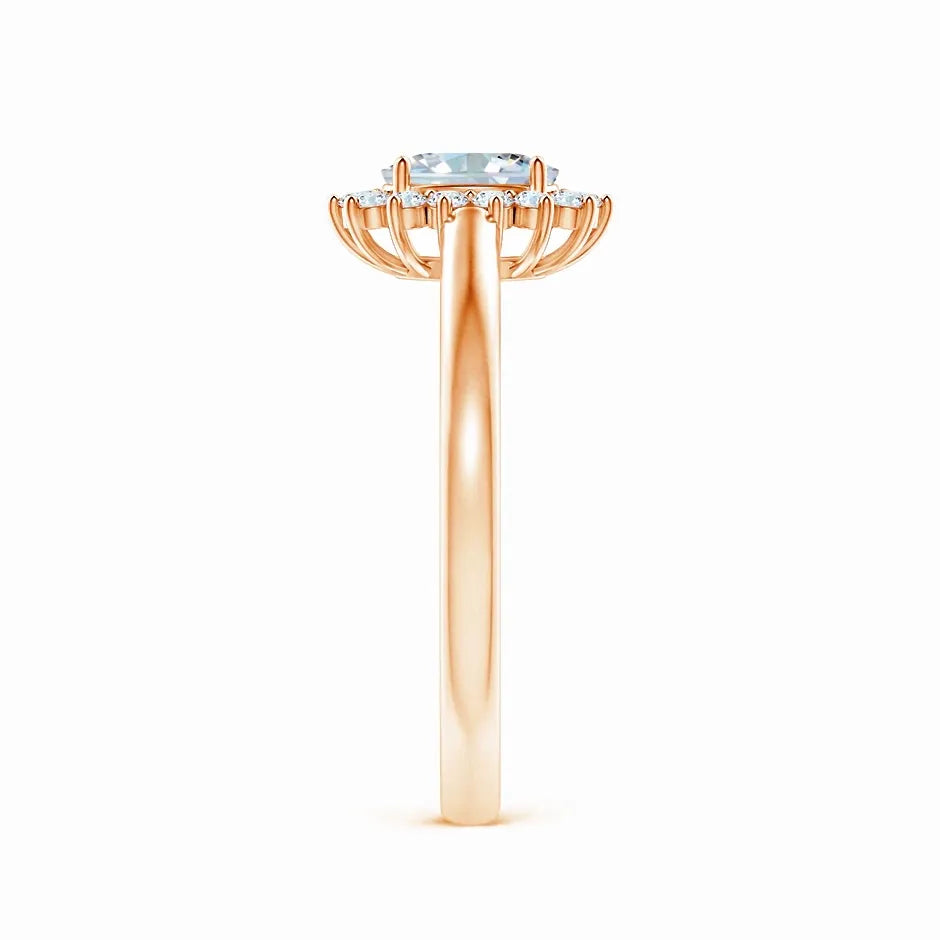 Lab-Grown Diamond Curved Floral Ring