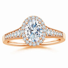 Lab-Grown Oval Diamond Halo Engagement Ring with Milgrain