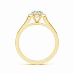 Load image into Gallery viewer, Lab-Grown Oval Diamond Halo Engagement Ring with Milgrain

