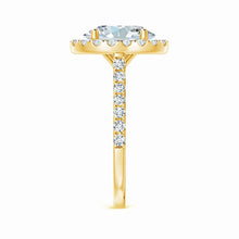 Prong-Set Oval Lab-Grown Diamond Halo Ring with Accents