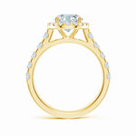 Load image into Gallery viewer, Prong-Set Oval Lab-Grown Diamond Halo Engagement Ring
