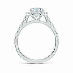 Load image into Gallery viewer, Prong-Set Oval Lab-Grown Diamond Halo Engagement Ring
