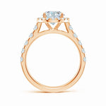 Load image into Gallery viewer, Prong-Set Oval Lab-Grown Diamond Halo Engagement Ring
