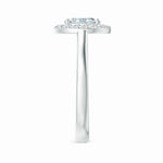 Load image into Gallery viewer, Prong-Set Oval Lab-Grown Diamond Floating Halo Engagement Ring
