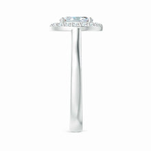 Prong-Set Oval Lab-Grown Diamond Floating Halo Engagement Ring
