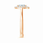 Load image into Gallery viewer, Prong-Set Oval Lab-Grown Diamond Floating Halo Engagement Ring
