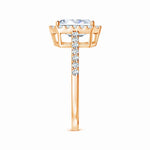 Load image into Gallery viewer, Prong-Set Emerald-Cut Lab-Grown Diamond Halo Ring
