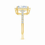 Load image into Gallery viewer, Prong-Set Emerald-Cut Lab-Grown Diamond Halo Ring

