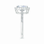 Load image into Gallery viewer, Prong-Set Emerald-Cut Lab-Grown Diamond Halo Ring
