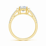 Load image into Gallery viewer, Prong-Set Emerald-Cut Lab-Grown Diamond Halo Ring
