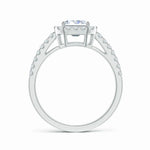 Load image into Gallery viewer, Prong-Set Emerald-Cut Lab-Grown Diamond Halo Ring
