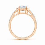 Load image into Gallery viewer, Prong-Set Emerald-Cut Lab-Grown Diamond Halo Ring
